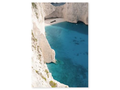 Hexoa Tableau Zante Les Cyclades - Made in France - Toile imprimée 30x45