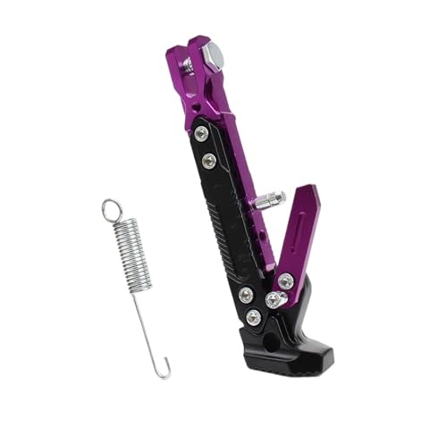 Support latéral de béquille de moto universel violet pour stationnement tout-terrain