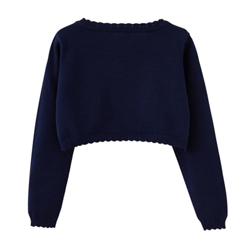 Toddler Baby Girl Sweater Crop Top Knit Cardigan Long Sleeve Ruffled One Button Cute Cardigan for Dress2