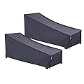 F&J Outdoors Waterproof UV Resistant Heavy Duty Patio Chaise Lounge Chair Cover, 2Pack, 79"Lx30"Wx30"H, Grey