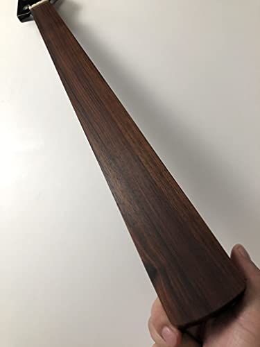 Manico per chitarra elettrica fai-da-te, manico per basso elettrico fretless a 4 corde in acero 20 tasti tastiera in palissandro da 34 pollici dado 42 mm lucido