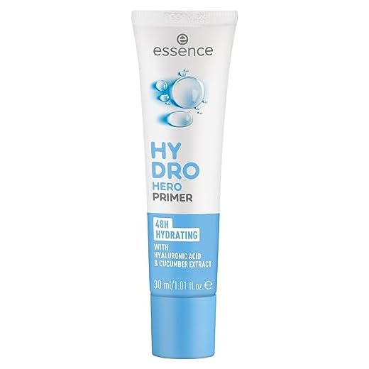 Essence Cosmetics Hydro Hero Primer Viso, Idratante, Lunga Durata, Levigante, Naturale, 30 ml