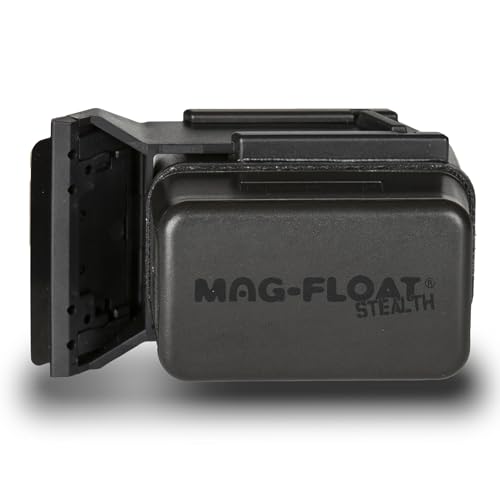 Mag-Float Small Black Stealth Glass Magnet Aquarium Scraper Cleaner with Blade - Floating Magfloat Magnetic Cleaning Tool