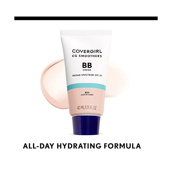 COVERGIRL Smoothers Lightweight BB Cream, 1 Tube (1.35 Ounce), Light to Medium 810 Skin Tones, Hydrating BB Cream with SPF 21 Sun Protection (Packaging May Vary)