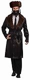 Forum Novelties Men's Plus-Size Adult Extra Large Rabbi Costume, Brown, X-Large