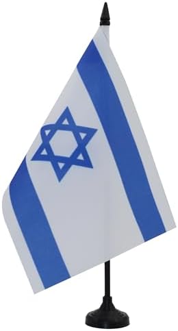 AZ FLAG Bandera de Mesa de Israel 21x14 cm - Banderita de Despach...