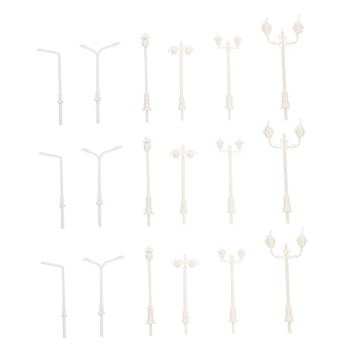 Holibanna 60pcs Miniature Street Lamps Realistic Lamp Models for Sand Table Accessories for Microlandscape Decor Lightweight Durable for Home Office Decoration