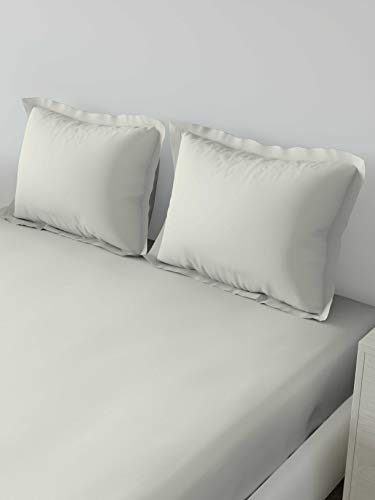 Image of DDECOR - Solids 210TC 100% Cotton Double Bedsheet with 2 Pillow Covers, King Size, Aqua