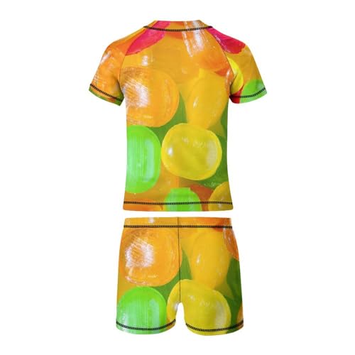 Colorful Sweets CandiesChildren's Swimsuits Boys Two Piece Suit10-12Y（150cm）3
