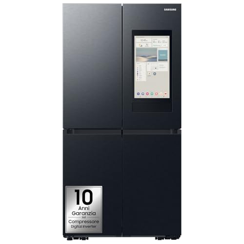 Samsung Frigorifero a 4 Porte Family Hub AI RF65DG9H0EB1/EF, Con AI Vision Inside, Wifi+AI Energy Mode, Beverage Center, Metal Back, 636 L, LxAxP: 91,2 x 183 x 72,3 cm, Antracite
