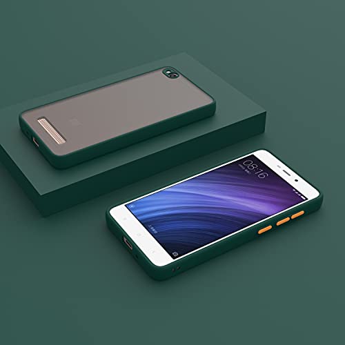 Image of Gorilion Designed for Mi Redmi 4 Camera Bump Protection Back Case Cover for Mi Redmi 4 - Dark Green