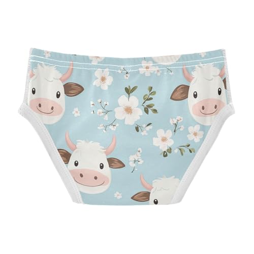 Wusikd Cute Cow Face Boys' Underwear Cotton Cartoon Boys Briefs Soft Toddler Underwear 2T2
