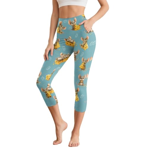 Leggings capri de cintura alta con bolsillos Amzbeauty: comodidad activa en tus rutinas de yoga