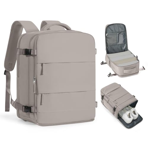 Image of Large Travel Backpack - Carry On Flight Approved Mochila De Viaje - 18x14x8 Inches - Personal Item Travel Bag for Men & Women