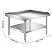 NSF Certified 18 Gauge Heavy Duty Stainless Steel Equipment Grill Stand with Undershelf for Kitchens, Utility Rooms, Caterers & Auto,28x24x24