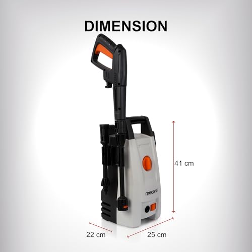 Mecano SMART1400 High Pressure Washer, 1400W Motor, 120 Bar Car Washer High Pressure Gun, 6.0 L/Min Flow, 5M Hose, Portable Pressure Washer for Car, Bike, Home & Outdoor Cleaning