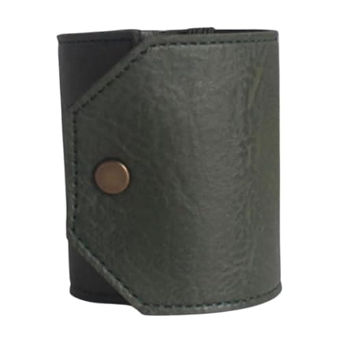 Cash Wrap Wallet with Clasp Organizer Lightweight Fashion Handy Purse Bands Leather Money Clip Holder for Business Trip Shopping Men Women for Bills, Slim Pocket Money, Army Green