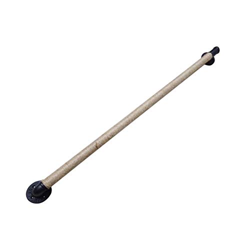 Kit de escalera industrial de hierro forjado vintage con cuerda de cáñamo de 500 cm, uso interior y exterior