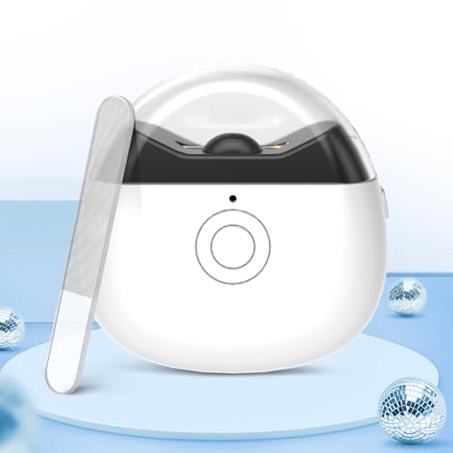 Yibosoar Electric Automatic Nail Clipper with Nail File & 2 Speeds, Fingernail Cutter and Nail Scraps Storage, USB Rechargeable Safety Fingernail Trimmer for Baby Seniors and Adult, White