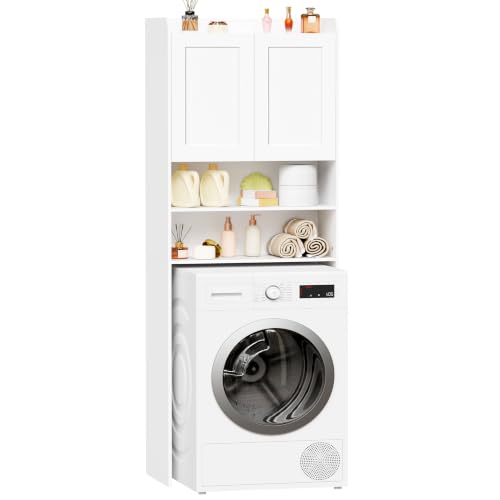 BEWISHOME Waschmaschinenschrank mit 2 Türen und Verstellbarer...