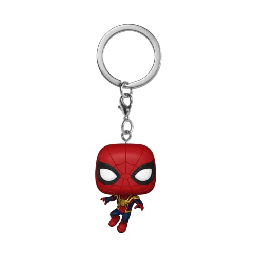 Funko Pop! Keychain: Spiderman No Way Home 2021 - Spider-Man - Leaping SM1 - Minifigura de Vinilo Coleccionable Llavero Original - Relleno de Calcetines - Idea de Regalo- Mercancia Oficial