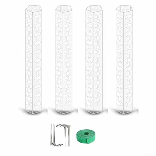 Lot de 4 poteaux en mousse transparente de 40 cm pour plantes grimpantes, plantes grimpantes, plantes grimpantes, philodendron à pousser vers le haut
