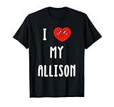 Photo Gallery amo allison nome divertente maglietta Photo Gallery amo allison nome divertente maglietta