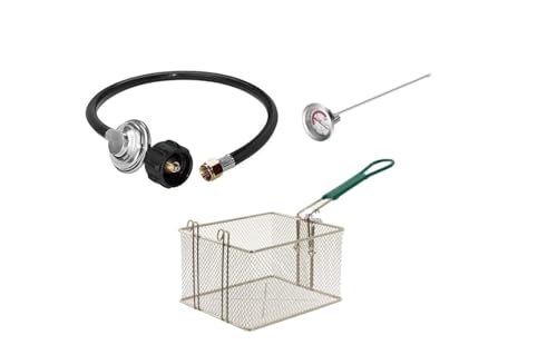 Artisan Fire Two Tank Deep Fryer-2 Basket Stainless Steel Propane Cooker-Large Oil Capacity-Fry Fish/Chicken Outdoor-With Thermometer And Regulator thumb #7