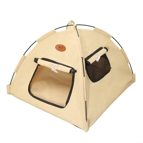 Fauhapyway Tente de camping pliable pour animal domestique, avec rideaux et fenêtres, pour intérieur et extérieur, respirant, imperméable, Oxford pour chats et...
