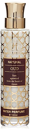 Hamidi Natural Oud Water Perfume Spray 100 ml/ 3.4 oz Alcohol Free Fragrance Natural Extracted Oil (Natural Oud)