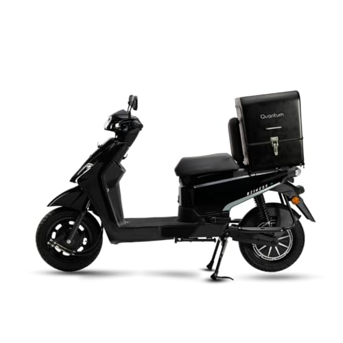Image of Quantum Bziness X Electric Scooter | NMC Battery Pack | 105 km Range | Bluetooth, USB & Digital Display | 60 km /h Top Speed | Black | Advance Booking for Ex-Showroom