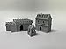 Paintable Tabletop Miniature Building Terrains Compatible with D&D and Alike RPG War Games - 18mm/28mm Scale Scenery with Medieval Gothic Architecture Style (18mm Scale)