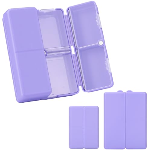 Image of FYY Travel Pill Organizer, Pill Box Medicine Case-2pcs Purple