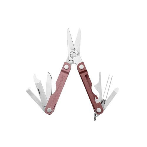 Image of LEATHERMAN, Micra, Keychain Multi-tool with Grooming Tools, Mini Pocketknife for Everyday Carry (EDC), Hobbies & Outdoors, Built in the USA, Heathered Blush