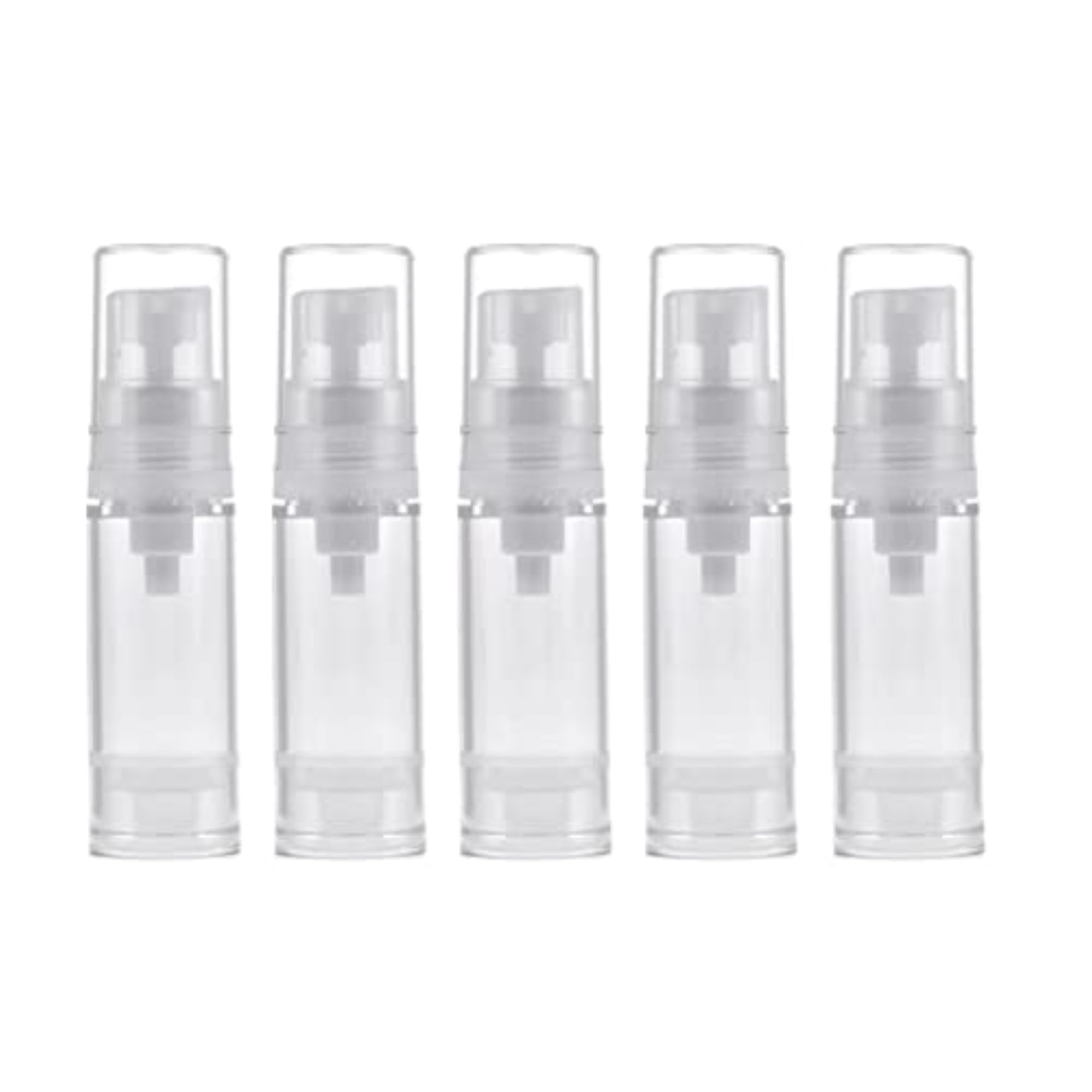 5ml Clear Vacuum Pump Bottle Cosmetic Lotions Container, 5pcs