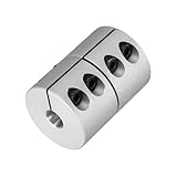 sourcing map 9 bis 14 mm Wellenkupplung, 45 mm Länge, 32 Durchmesser, Klemmwellenkupplung, Aluminiumlegierung, Gelenkverbinder, Schrittmotor-Kupplung für 3D-Drucker, CNC-Maschinen, DIY-Encoder