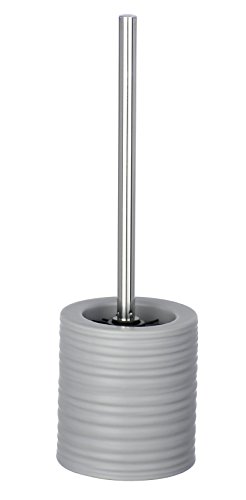 Wenko Mila - Escobillero de WC (cerámica, 12 x 39,5 cm), Color Gris