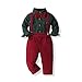 Baby Boys Dress Suit Toddlers Special Occasion Bow-tie Plaid Shirts and Suspender Pants Gentleman Outfits Sets for 0-13 Years