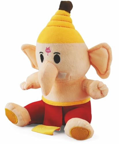 Image of HUG 'n' FEEL SOFT TOYS - Ganesh JI 25cm Soft Toy Plush Toy | Big Stuffed Animal | Ultra Soft, Huggable & Cuddly Gift for Kids, Girls, Boys | Perfect for Birthday, Valentine's Day