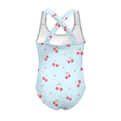 Image of Girls One Piece Swimsuits Teens Sleeveless Back Cross Strap Bathing Suit Kids Quick Dry Cute Beach Swimwear(5-14)