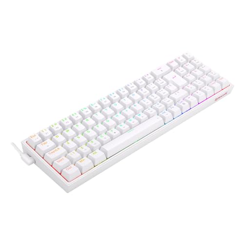 TECLADO MECANICO GAMER POLLUX RGB BRANCO SWITCH BLUE