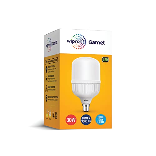 Image of wipro Garnet 30w LED High Wattage Bulb Pack of 1 (coolwhite)