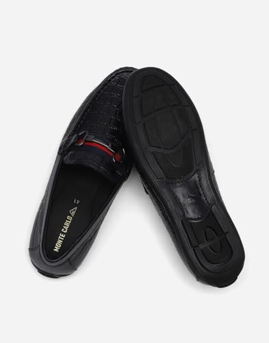 Image of Monte Carlo Mens Solid Slip on Genuine Leather Loafers (201820FW)