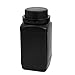 Aexit 650ml Plastic gauge Screw Cap Wide Mouth Square Reagent Storage Bottle Black