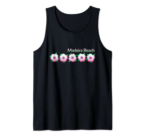 Madeira Beach Florida Flores de hibisco florales Camiseta sin Mangas