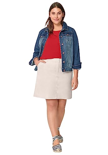 Ellos Women's Plus Size Chino Skort - 10, Dark Basil Green #TOP3