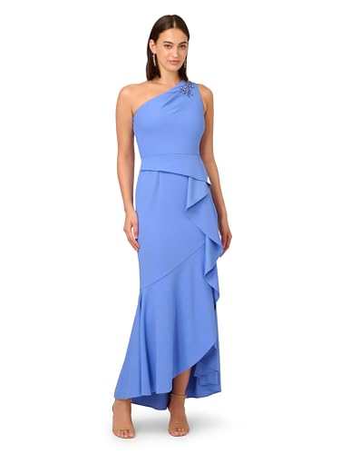 Image of Adrianna Papell Women's Beaded Knit Crepe Gown