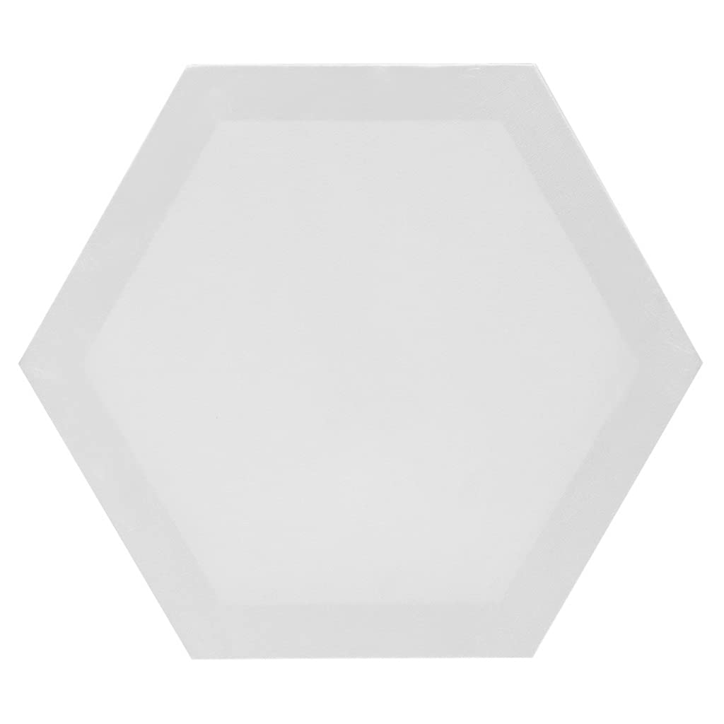Plateau aquarelle hexagone 40cm en bois blanc geometrique lot de 5
