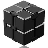 Funxim Infinity Cube, Unendlicher Würfel Spielzeug, Magic Unendlicher Flip Würfel Dekompression Spielzeug, Tötungs Zeit Zappeln Spielwaren Stressabbau Würfel (Schwarz)