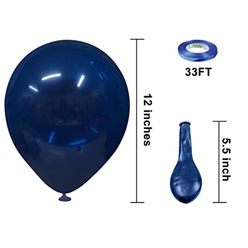 Image of KBZVNAF Navy Blue Latex Party Balloons 50 Pack 12 inch